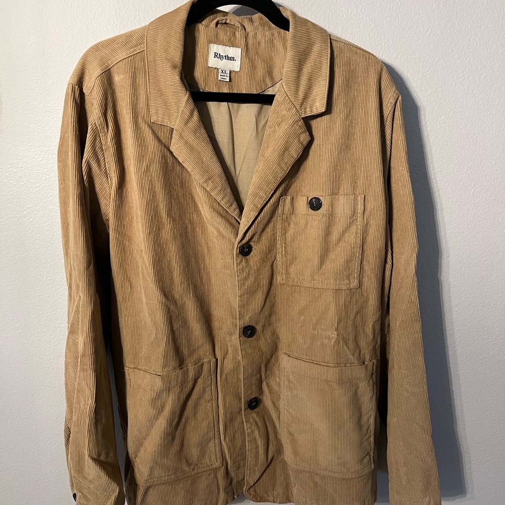 Rhythm Tan Lightweight Shirt Jacket Casual Style
